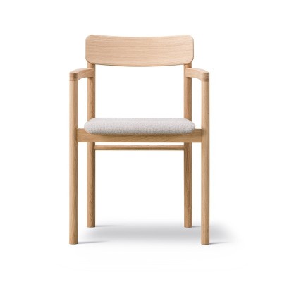 Fredericia silla Post fresno lacado asiento tapizado Fredericia silla Post fresno lacado asiento tapizado