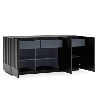 Aparador Doric de Teulat , negro 3 puertas en Moises Showroom Aparador Doric de Teulat , negro 3 puertas en Moises Showroom