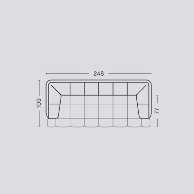 Sofá Quilton 3 Seater de HAY en Moises Showroom Sofá Quilton 3 Seater de HAY en Moises Showroom