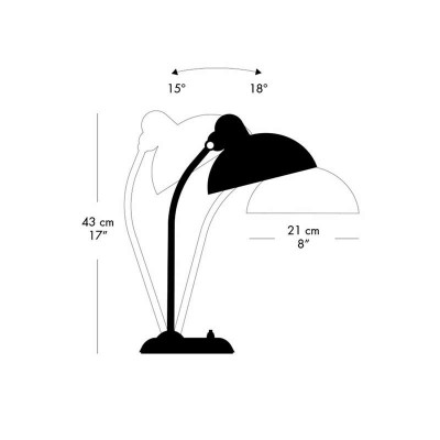 Fritz Hansen Kaiser T lampada da tavolo Fritz Hansen Kaiser T lampada da tavolo