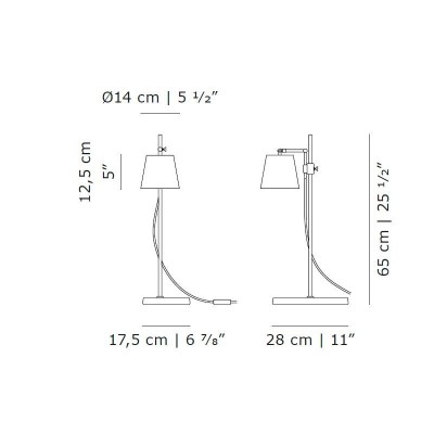 Medidas Lámpara de mesa Lab Light Table de Karakter Copenhagen Medidas Lámpara de mesa Lab Light Table de Karakter Copenhagen