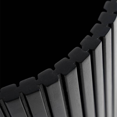 Ethnicraft Roller Max Wastebasket in Black Mahogany Ethnicraft Roller Max Wastebasket in Black Mahogany