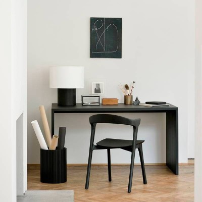 Ethnicraft Papelera Roller Max en caoba negro