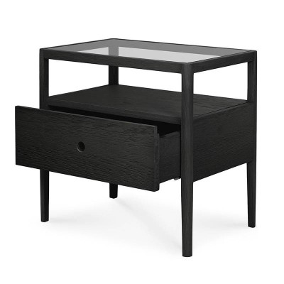 Ethnicraft Table d’appoint Spindle en chêne noir Ethnicraft Table d’appoint Spindle en chêne noir