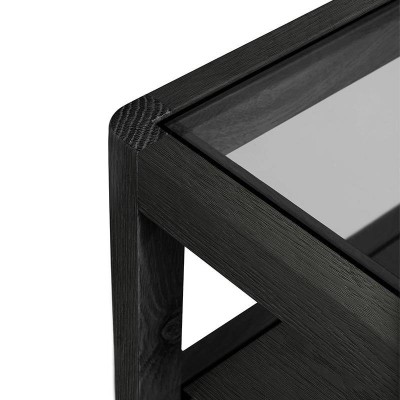 Ethnicraft Table d’appoint Spindle en chêne noir Ethnicraft Table d’appoint Spindle en chêne noir