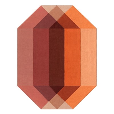 Kilim Diamond Orange Wine Outdoor de Gan Rugs Kilim Diamond Orange Wine Outdoor de Gan Rugs
