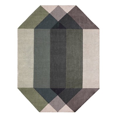 Gan Rugs Kilim Diamond Green Grey Gan Rugs Kilim Diamond Green Grey