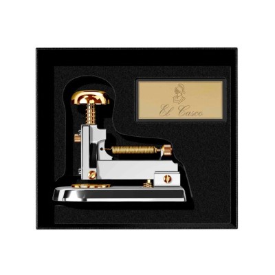 Grapadora de sobremesa cromo y oro estuche regalo