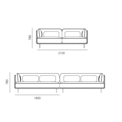 Numeral modular sofa from Trebol Mobiliario Numeral modular sofa from Trebol Mobiliario