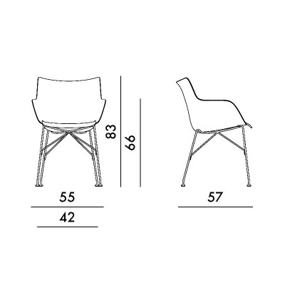 Chaise Q/Wood conçue par Philippe Starck pour Kartell Chaise Q/Wood conçue par Philippe Starck pour Kartell