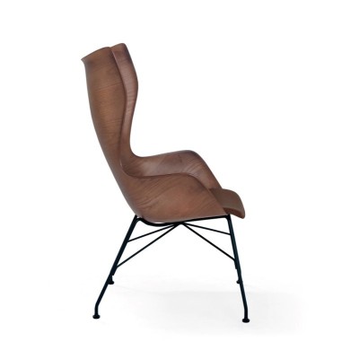 Poltrona K/Wood estofada em couro por Philippe Starck para Karteell Poltrona K/Wood estofada em couro por Philippe Starck para Karteell