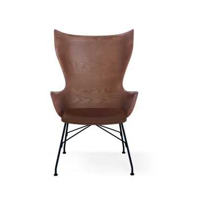 Sillón K/Wood tapizado en cuero de Philippe Starck para Karteell Sillón K/Wood tapizado en cuero de Philippe Starck para Karteell
