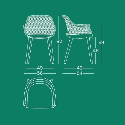Medidas Silla Cyborg Elegant de Marcel Wander Studio Medidas Silla Cyborg Elegant de Marcel Wander Studio
