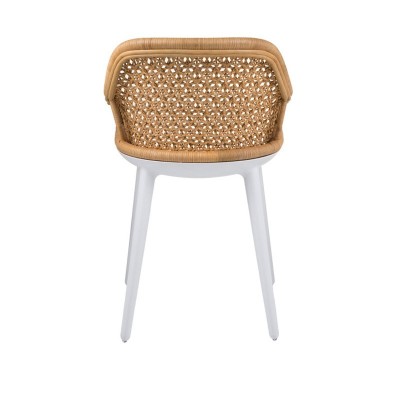 Silla Cyborg Elegant natural wicker y glossy white Silla Cyborg Elegant natural wicker y glossy white