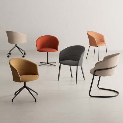 Silla Copa de Viccarbe con base de 4 pies metálicos en Moises Showroom Silla Copa de Viccarbe con base de 4 pies metálicos en Moises Showroom