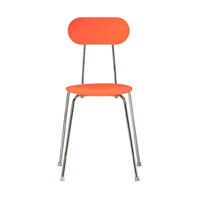 Silla Mariolina bicolor naranja y aluminio de Enzo Mari Silla Mariolina bicolor naranja y aluminio de Enzo Mari