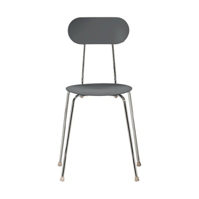 Silla Mariolina bicolor negro y aluminio de Enzo Mari Silla Mariolina bicolor negro y aluminio de Enzo Mari