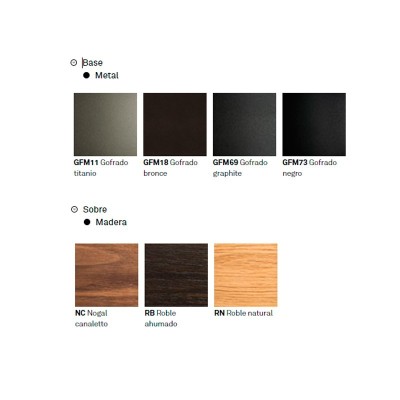 Acabados disponibles para Mesa Premier Wood de Cattelan Italia Acabados disponibles para Mesa Premier Wood de Cattelan Italia