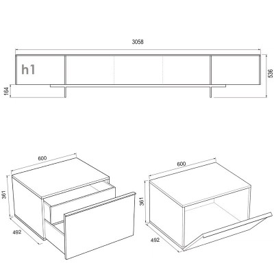 Mueble Tv Nara de Trebol Mobiliario