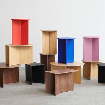 Slit Table Wood de HAY en Moises Showroom Slit Table Wood de HAY en Moises Showroom