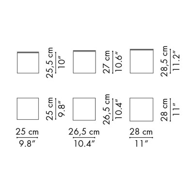 Measurements nesting tables PK71 by Fritz Hansen Measurements nesting tables PK71 by Fritz Hansen
