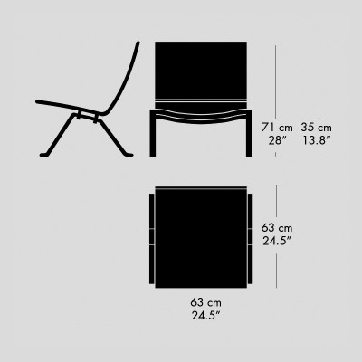 Medidas butaca PK22™ de Fritz Hansen Medidas butaca PK22™ de Fritz Hansen