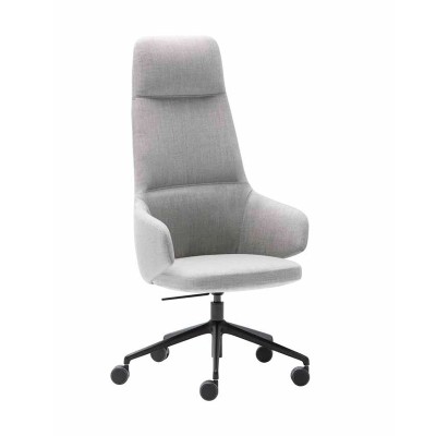 Sillón con ruedas Binar Executive de respaldo alto en Moises Showroom