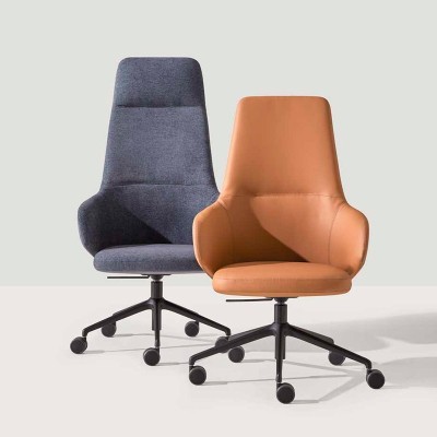 Sillón con ruedas Binar Executive de respaldo alto en Moises Showroom Sillón con ruedas Binar Executive de respaldo alto en Moises Showroom