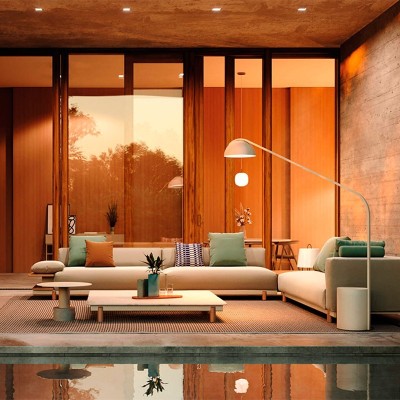 Lámpara Half Dome Overhang de kettal en Moises Showroom Lámpara Half Dome Overhang de kettal en Moises Showroom