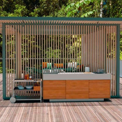 Cocina de exterior Kitchen de Kettal en Moises Showroom Cocina de exterior Kitchen de Kettal en Moises Showroom