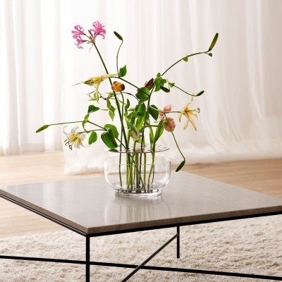 Jarra Ikebana em aço inoxidável de Fritz Hansen Jarra Ikebana em aço inoxidável de Fritz Hansen