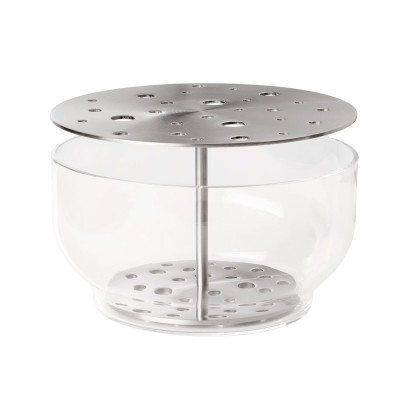 Jarrón Ikebana en acero inoxidable de Fritz Hansen