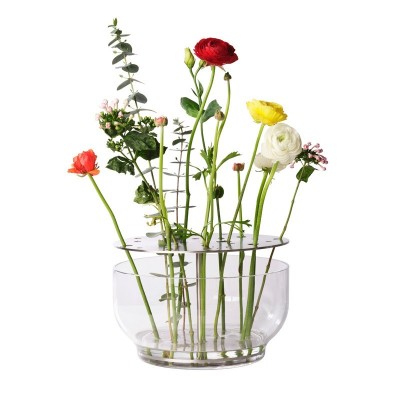 Jarrón Ikebana en acero inoxidable de Fritz Hansen