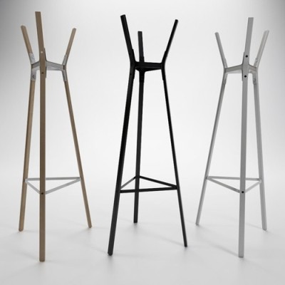 Porte-manteau sur pied en bois d’acier de Magis Porte-manteau sur pied en bois d’acier de Magis