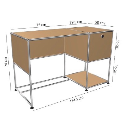 Escritorio USM Haller home office, medidas Escritorio USM Haller home office, medidas