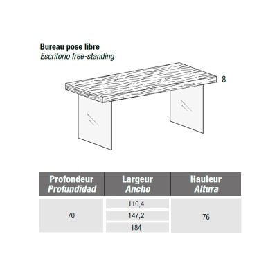 Lago , Escritorio Air Desk en madera Wildwood Lago , Escritorio Air Desk en madera Wildwood