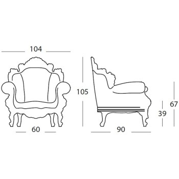 dimensiones Sillón Magis Proust