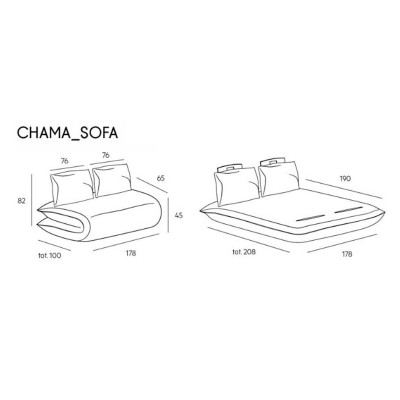 Divano letto Chama di Lago Divano letto Chama di Lago