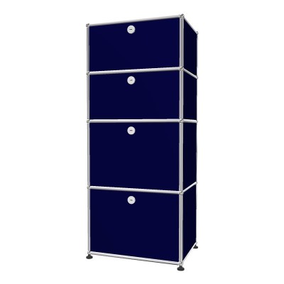 Aparador alto USM Haller 4 puertas abatibles, azul acero