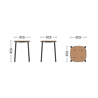 Tabouret bas Soft Edge 70 de HAY Tabouret bas Soft Edge 70 de HAY