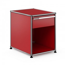 Mesa de noche USM Haller con 1 cajón color USM rojo rubí Mesa de noche USM Haller con 1 cajón color USM rojo rubí