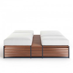 Frente cama chill doble Twin DNA madera falsa estructura grey blue respaldos tumbados de Gandía Blasco Frente cama chill doble Twin DNA madera falsa estructura grey blue respaldos tumbados de Gandía Blasco
