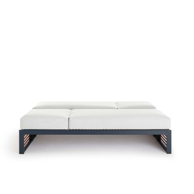 Perfil cama chill doble Twin DNA madera falsa estructura grey blue respaldos tumbados de Gandía Blasco Perfil cama chill doble Twin DNA madera falsa estructura grey blue respaldos tumbados de Gandía Blasco