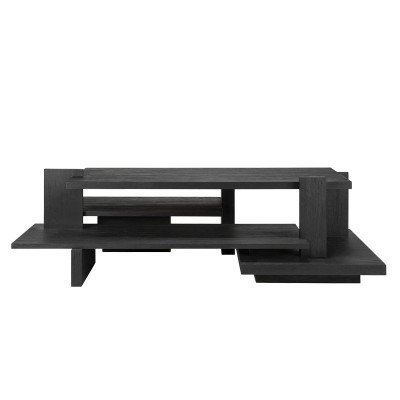 Imagen frontal mesa de centro Abstract en teca teñido de negro Ethnicraft Imagen frontal mesa de centro Abstract en teca teñido de negro Ethnicraft