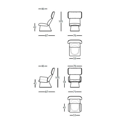 Sancal, Elle armchair with upholstered base Sancal, Elle armchair with upholstered base