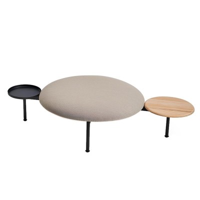 Banco Meeting Point de Sancal con mesa de fresno y mesa metálica Banco Meeting Point de Sancal con mesa de fresno y mesa metálica