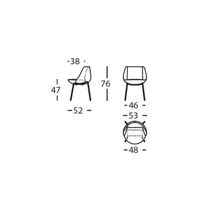 Sancal, sedia Magnum con gamba in metallo Sancal, sedia Magnum con gamba in metallo