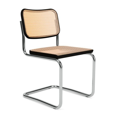 Silla Cesca haya tintada en negro Knoll Silla Cesca haya tintada en negro Knoll