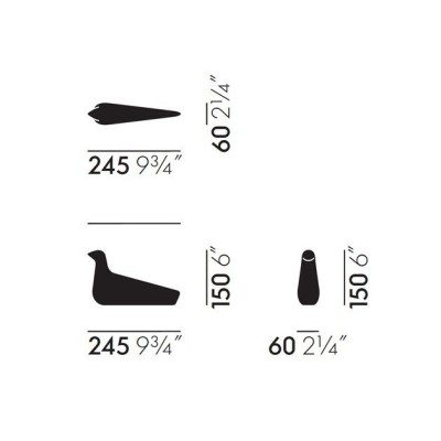 Medidas L'Oiseau de Vitra Medidas L'Oiseau de Vitra
