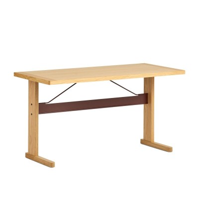 Passarelle Desk roble y travesaño color rojo bermellón HAY Passarelle Desk roble y travesaño color rojo bermellón HAY